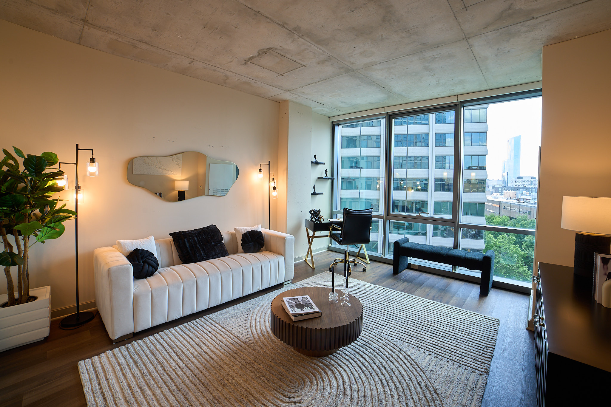 Furnished commercial property interior