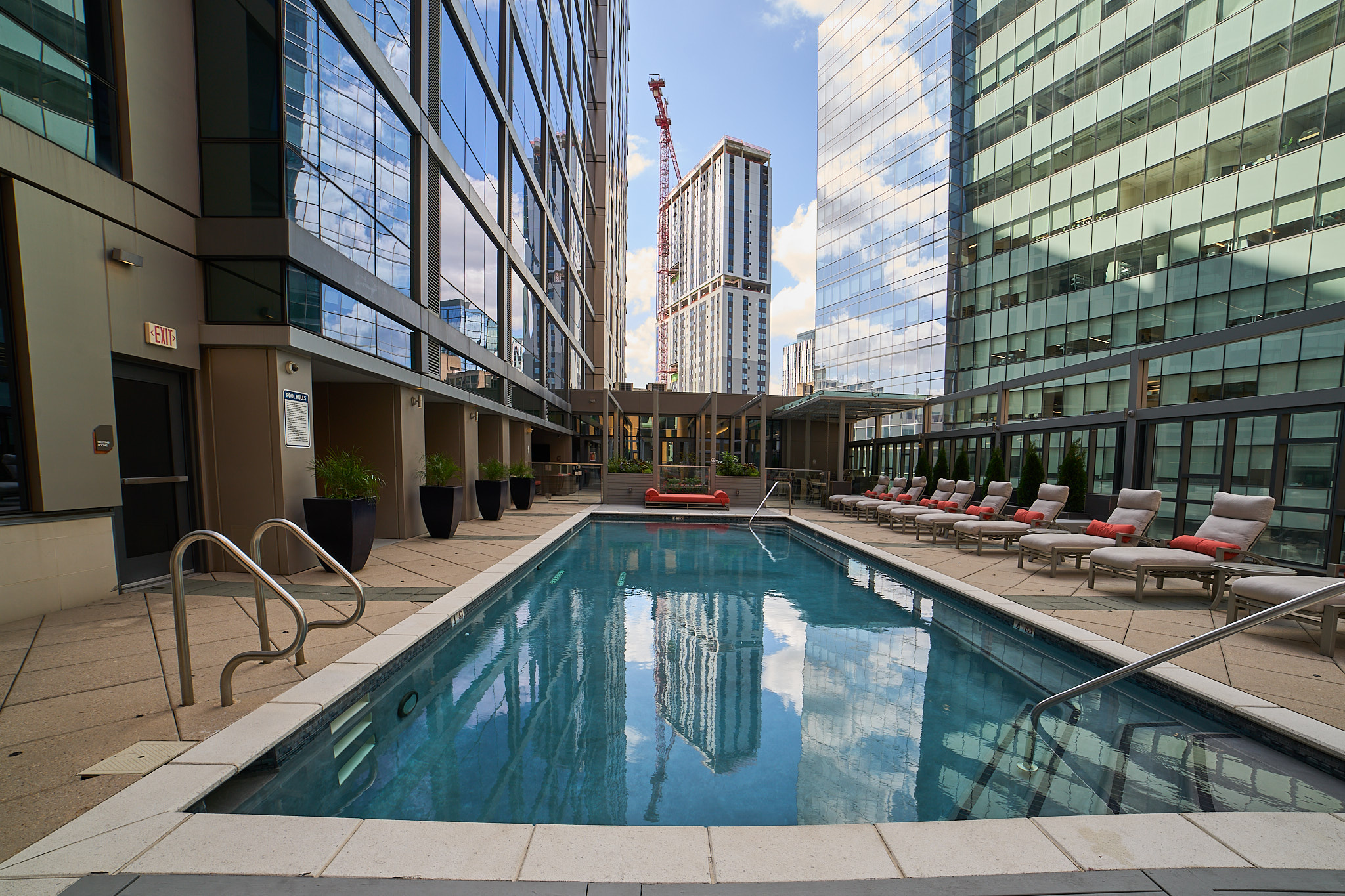 Commercial property pool and amenity deck